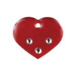 Imarc Pet Tag Fashion Tags Heart Large Red
