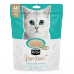 Kit Cat Puree Tuna & Fiber Hairball Cat Treats 600G